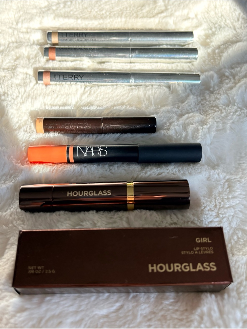 BY TERRY, NARS, Hourglass Eyeshadow Sticks/Lipstick lot - Retail $193!